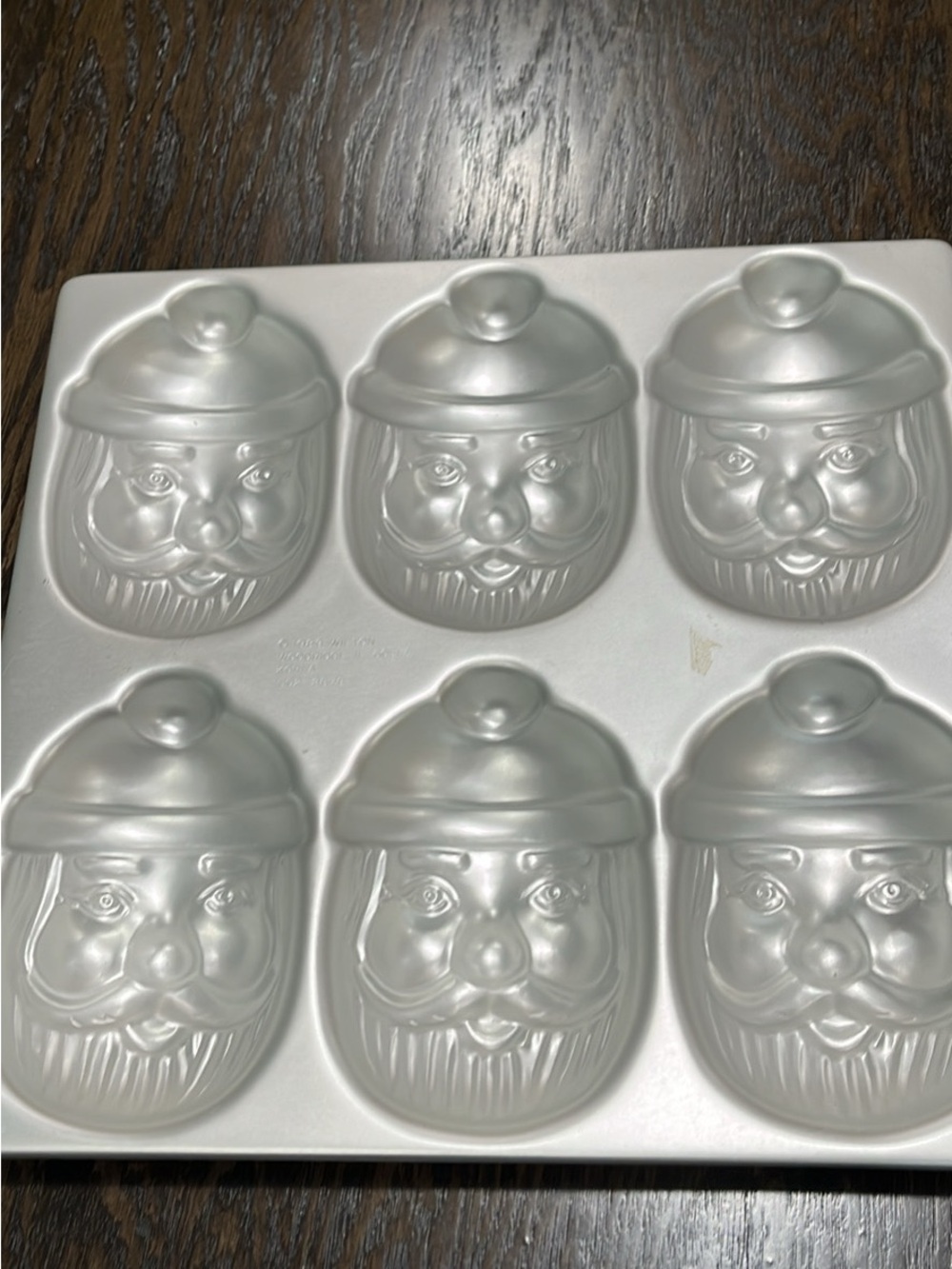 Wilton vintage 1983 Silver Santa Face Baking Mold Tray